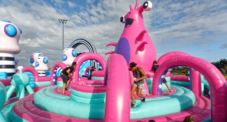 pink monster obstacle
