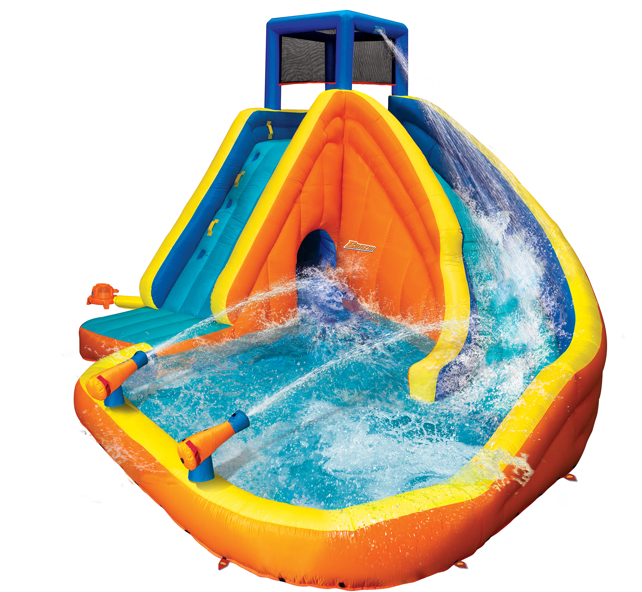 Water slide with water guns included